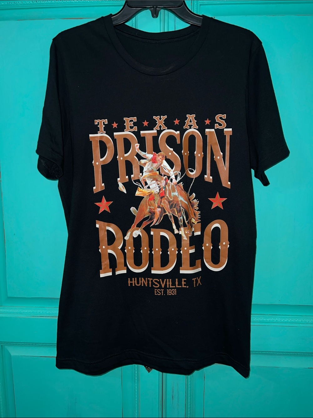 Bella Canvas Black Texas Prison Rodeo Graphic Tee